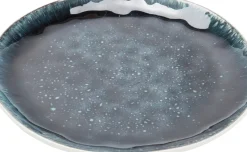 Tallrik Mustique - Glaserat Stengods Aqua Blå-grå, Ø21cm - KARE Design