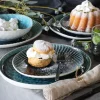 Tallrik Mustique - Glaserat Stengods Aqua Blå, Ø27cm - KARE Design