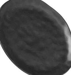 Tallrik Organic - Stengods Svart Ø26cm - KARE Design