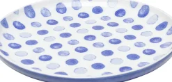 Tallrik Partito Dots - Vit, Blå, Ø22cm - KARE Design
