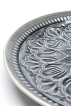Tallrik Sicilia Mandala Grå Keramik, Ø27 - KARE Design