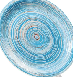 Tallrik Swirl Blå Ø27cm - KARE Design