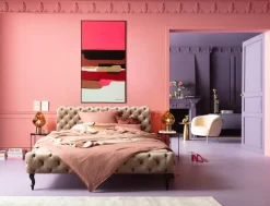 Tavla Abstract Shapes - Cerise, 73x143cm - KARE Design