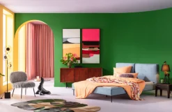 Tavla Abstract Shapes - Cerise, 73x143cm - KARE Design