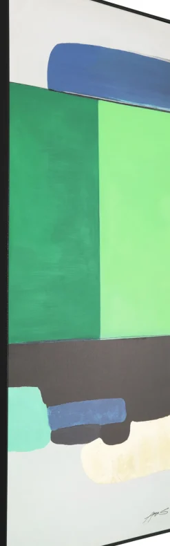 Tavla Abstract Shapes - Grön, 73x143cm - KARE Design