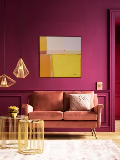 Tavla Abstract Shapes - Gul, 113x113cm - KARE Design