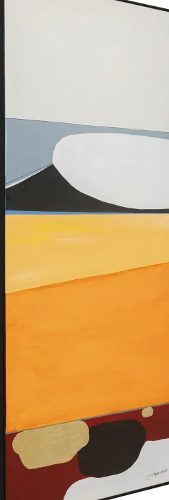 Tavla Abstract Shapes - Orange, 73x143cm - KARE Design