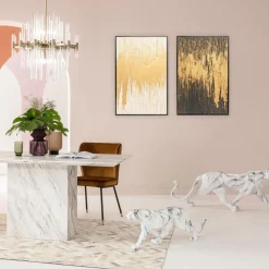 Tavla Abstract Svart - Akryl, 80x120cm - KARE Design
