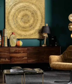 Tavla Circle Guld, 120x120cm - KARE Design