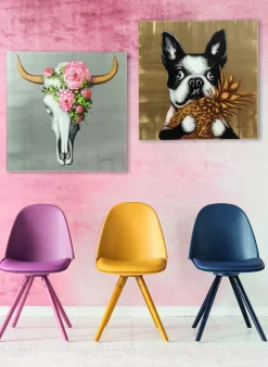 Tavla Dog with Pineapple, 80x80cm - KARE Design