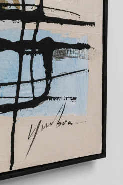 Tavla Dust Abstract Blue - Akryl, 100x100cm - KARE Design