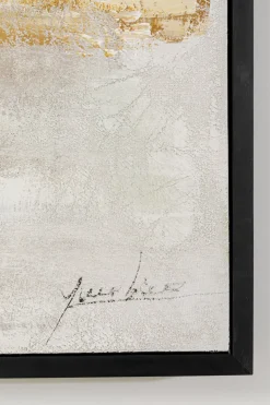 Tavla Dust Abstract Gold - Akryl, 120x120cm - KARE Design