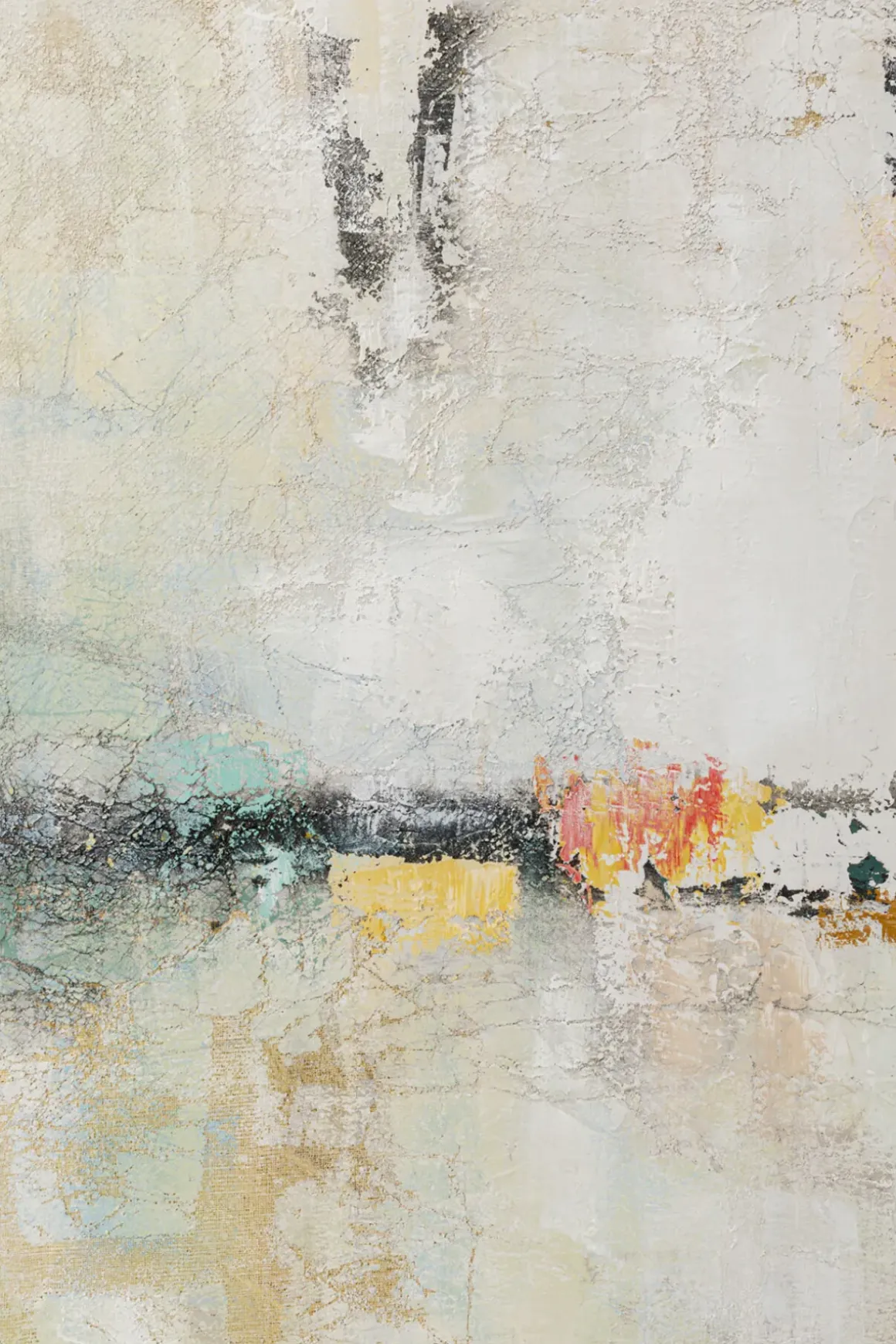 Tavla Dust Abstract Gold - Akryl, 120x120cm - KARE Design