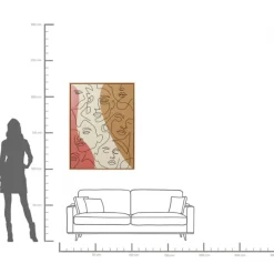 Tavla Faccia Arte Tri Colore - 120x90cm - KARE Design