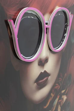 Tavla Fancy Red Lady LED, 120x80cm - KARE Design