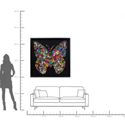 Tavla Farfalla, 120x120cm - KARE Design