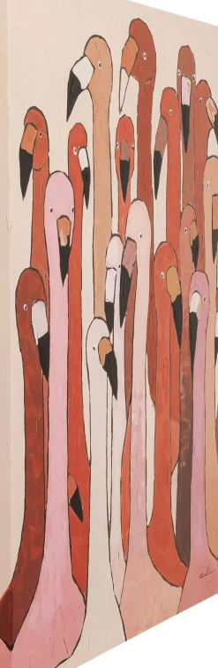 Tavla Flamingo Meeting, 90x120cm - KARE Design