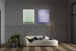 Tavla Flower Boat - Beige/Grön, 80x100cm - KARE Design