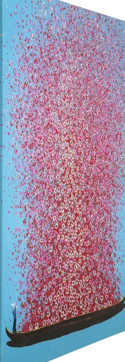 Tavla Flower Boat - Blå/Rosa, 120x160cm - KARE Design
