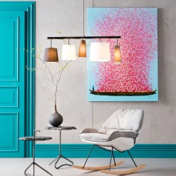 Tavla Flower Boat - Blå/Rosa, 120x160cm - KARE Design