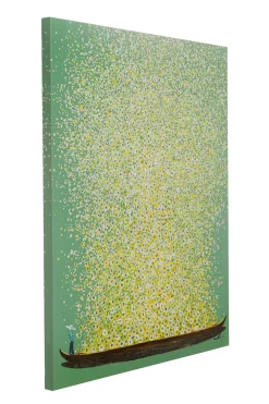 Tavla Flower Boat - Lila/Vit, 80x100cm - KARE Design
