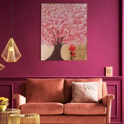 Tavla Flower Couple - Guld/Rosa, 80x100cm - KARE Design