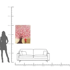 Tavla Flower Couple - Guld/Rosa, 80x100cm - KARE Design