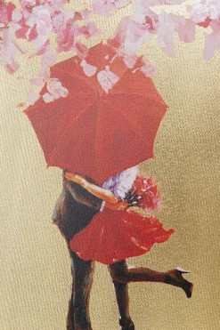 Tavla Flower Couple - Guld/Rosa, 80x100cm - KARE Design