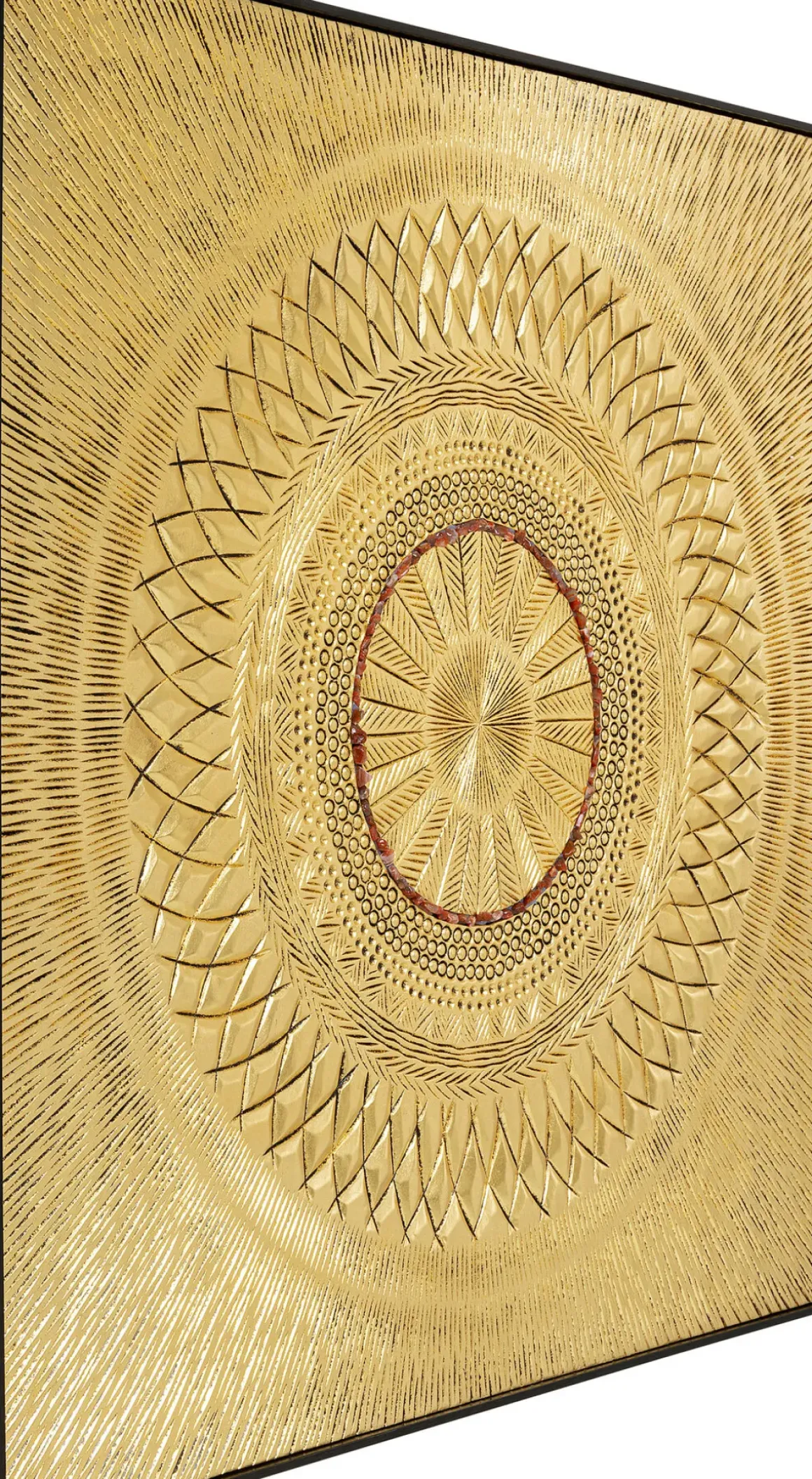Tavla Geometric Circle Guld, 120x120cm - KARE Design