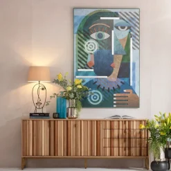 Tavla Geometric Woman - Papperskonst, 100x150cm - KARE Design
