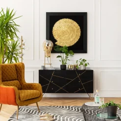 Tavla Golden Snail - Guld, 120x120cm - KARE Design