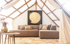 Tavla Golden Snail - Guld, 120x120cm - KARE Design