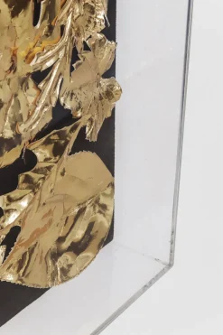 Tavla Gold Leaf - 3D i Djup Plexiram, 120x120cm - KARE Design