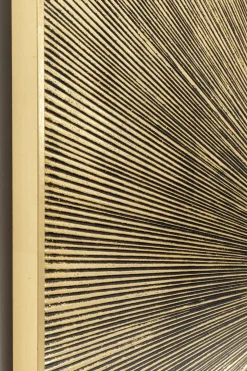 Tavla Illumino - Struktur i Matt Guldfinish, 120x120cm - KARE Design