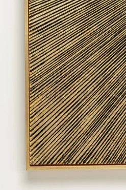 Tavla Illumino - Struktur i Matt Guldfinish, 120x120cm - KARE Design