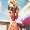 Tavla LED Jetset Pose Lady, 120x80cm - KARE Design