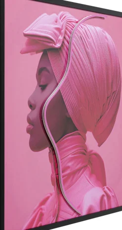 Tavla Pink Woman LED, 80x80cm - KARE Design