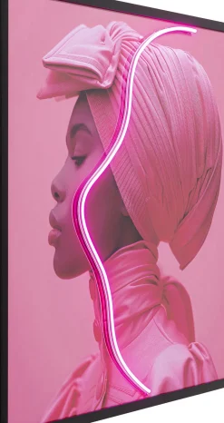 Tavla Pink Woman LED, 80x80cm - KARE Design