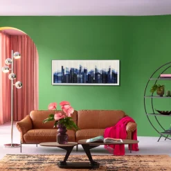 Tavla Shadow Skyline - Blå, 160x60cm - KARE Design