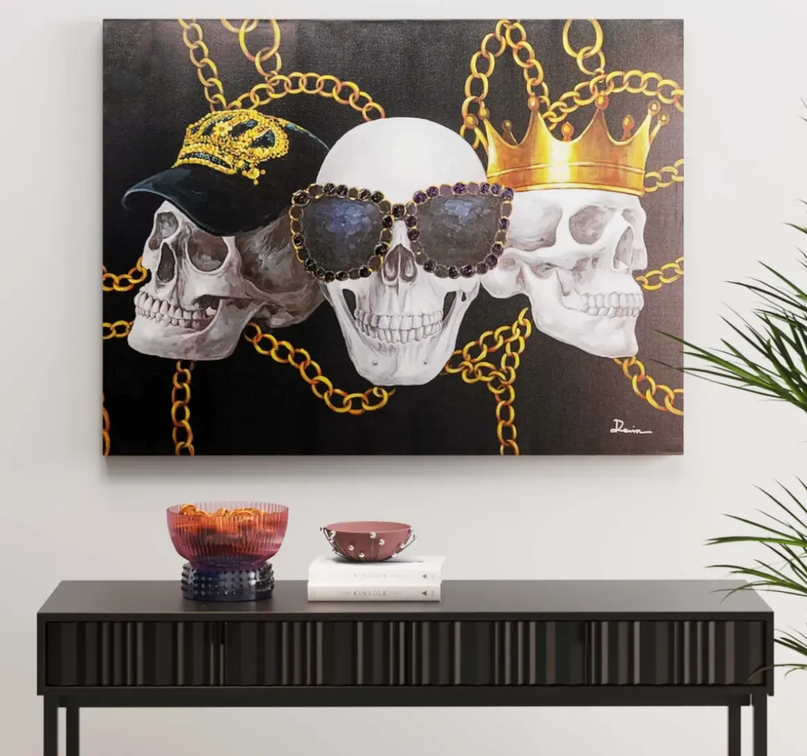 Tavla Skull Gang, 120x90cm - KARE Design