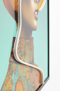 Tavla Sun Hat Woman - Gul LED, 80x80cm - KARE Design