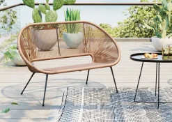 Trädgårdsbänk Acapulco - Natur, 121 cm - KARE Design