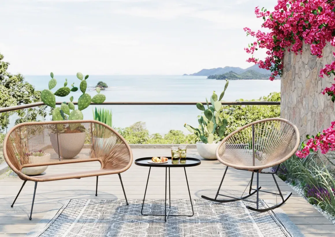 Trädgårdsbänk Acapulco - Natur, 121 cm - KARE Design