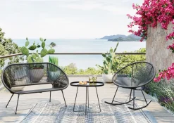 Trädgårdsbänk Acapulco - Svart, 121cm - KARE Design