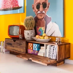 TV-Bänk Authentico - Massivt Trä, 35x159cm - KARE Design
