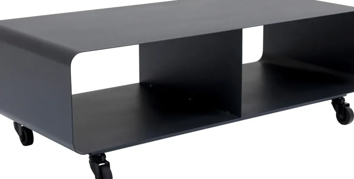 Tv-Bänk Lounge på Hjul - Grafitgrå, 30x90cm - KARE Design