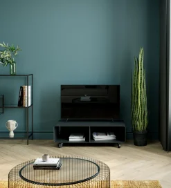 Tv-Bänk Lounge på Hjul - Grafitgrå, 30x90cm - KARE Design