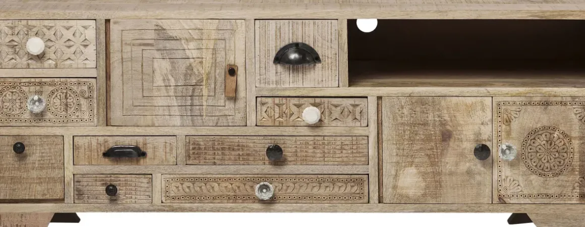 TV-Bänk Puro - Ljust Trä, 45x125cm - KARE Design