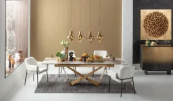 Utdragbart Bord Connesso - Mässing, 200(+60)x100cm - KARE Design