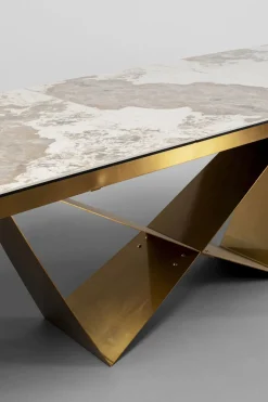 Utdragbart Bord Connesso - Mässing, 200(+60)x100cm - KARE Design